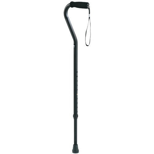Carex Black Adjustable Offset Aluminum Walking Cane - 1 Ea